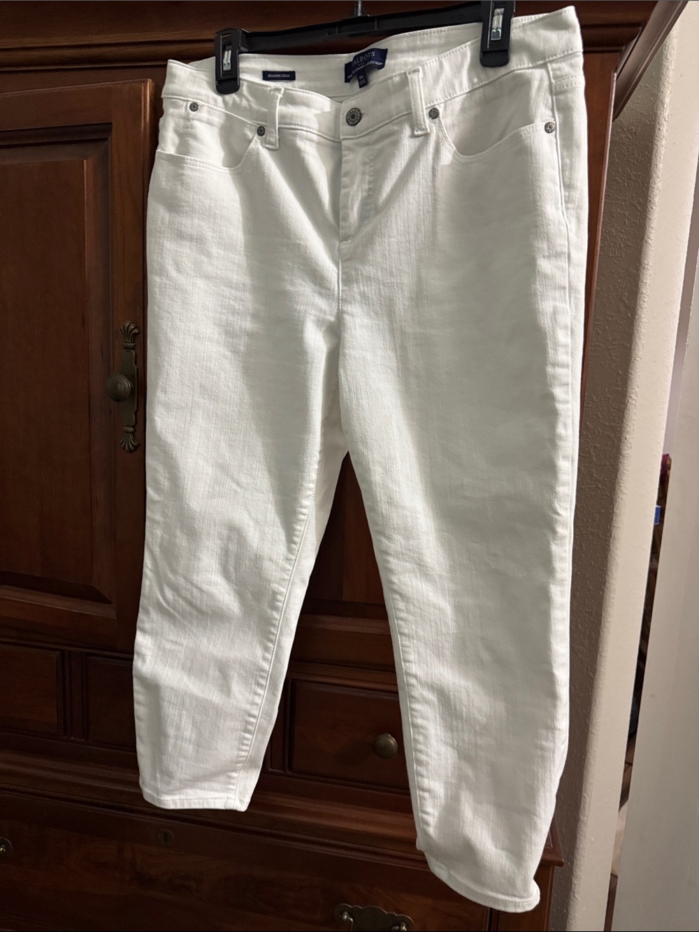 Talbots White Cropped Stretch Denim Jeans